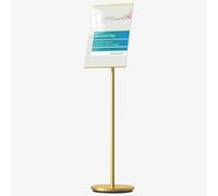Piédestal Réglable Sig Stad Heavy Duty Poster Sig Holder avec Trasparet Pael Vertical Horizotal Display Poster Holder Cadre Réutilisable pour Publicité en Plein Air Sig, Gold, A4