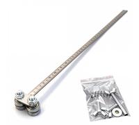 Pieds à coulisse de positionnement pour des mesures précises et une coupe facile du bois, guide de coupe en acier inoxydable pour scies circulaires (Double bearing,80cm/31.50in)