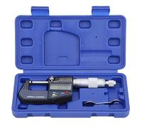 Pieds à coulisse électroniques à double tête ronde micromètre numérique en acier inoxydable 0-25mm gravure métrique affichage HD pour Instrument