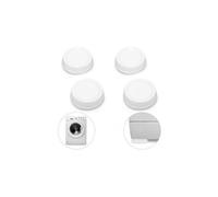 Pieds anti-vibration pour machine à laver et sèche-linge, lot de 4 patins anti-dérapant, d : 6,5 cm, blanc