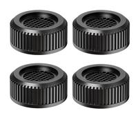 Pieds Anti-Vibrations pour Machine à Laver - Absorption des Chocs & Antidérapants (Noir, Rond, Simple Couche)