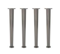 Pieds Canapé Gris Rechange, Lot de 4 Pied Canapé Rechange Pattes Meuble Coniques Jambes Canapé Alliage D'Aluminium | Anodisé Pieds d'Armoire Hauteur Optionnelle:6-30cm Pied Cuisine Support 25cm/9.8"