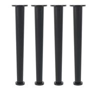 Pieds Canapé Noir Rechange, Lot de 4 Pied Canapé Rechange Pattes Meuble Coniques Jambes Canapé Alliage D'Aluminium | Anodisé Pieds d'Armoire Hauteur Optionnelle:6-30cm Pied Cuisine Support 25cm/9.8"