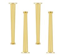 Pieds Canapé Or Rechange, Lot de 4 Pied Canapé Rechange Pattes Meuble Dorée Jambes Canapé Alliage D'Aluminium | Anodisé Pieds d'Armoire Hauteur Optionnelle: 8-30cm Pied Cuisine Pieds Support 25cm/9.8"