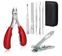 Pieds Coupe-Ongles Ensemble Épais Incarnés Orteils Coupe-Ongles Hommes Pédicure Coupe-Ongles Coupe-Ongles Outils, Ensemble Rouge, A