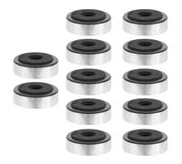 Pieds D’Isolation pour Amplificateur, Supports en Plastique Argentés | Absorption des Chocs, du Retour Acoustique, Base en Mousse, pour Rack Audio et Scène