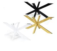Pieds d'araignée en acier avec revêtement en poudre noire pour table de salle à manger, cuisine, conférence et table de jardin - Assemblage facile, design durable, look moderne, cadre de table