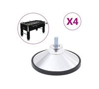 vidaXL Pieds de baby-foot 4 pièces Chrome