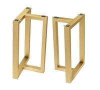 Pieds de banc en métal robuste pour projets de bricolage, pieds de table en acier noir avec protections de sol en caoutchouc, idéal pour les tables d'appoint et les bureaux modernes