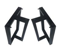 Pieds de banc en métal robuste pour projets de bricolage, pieds de table en acier noir avec protections de sol en caoutchouc, idéal pour les tables d'appoint et les bureaux modernes