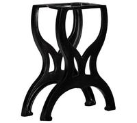 vidaXL Pied de banc 2 pcs Cadre en X Fonte