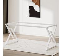Pieds de bureau en métal robuste - Pieds de meubles industriels en acier avec pieds réglables pour café, salle à manger, bois, verre, marbre - Support durable et élégant