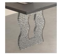 Pieds de bureau flottants en acrylique transparent - 4 cm d'épaisseur - Pour table de salle à manger et table basse - Support de bureau moderne et transparent (50 x 70 cm)