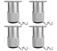 Pieds de bureau metal, 4 Pièces Pied de Table Reglable pieds pour sommier pieds pour armoire Aluminum Alloy | Anodisé Pattes Chaise Hauteur: 6-40cm Tables à Manger Commodes Casier Bricolage 8cm/3.1"