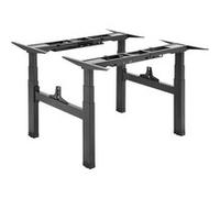 pieds de bureaux KIMEX 150-2502K Double pied de bureau motorisé assis-debout, Hauteur 62- 128 cm, Noir 1 G