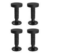 Pieds de cadre de lit réglables en hauteur - Pieds de nivellement en métal robuste avec protections de sol - Design anti-oscillation pour la maison - Stabilisateurs de meubles multi-hauteur