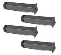 Pieds de cadre de lit réglables en métal robuste - Support carré en forme de T pour lit et canapé avec vis et pieds de meubles robustes pour une meilleure stabilité et un réglage de la hauteur