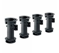 Pieds de caisson réglables - Noir - Lot de 4 - H150mm - Meuble - Réglables