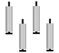 Pieds de Canapé Argent, Lot de 4 Pieds Meuble Rond Pied de Cuisine Réglable Pied Banc Aluminum Alloy | Anodisé Patte Armoire Hauteur: 6-40cm Fauteuil Causeuse Bain Banc Salle 0ttomane Casier 15cm/6"