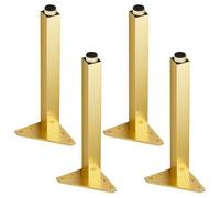 Pieds de Canapé design, Lot de 4 Pieds Meuble Doré Pieds table basse Aluminum Alloy | électroplacage Patte Armoire Hauteur: 6-40cm Table De Nuit Réfrigérateur Casier Tiroirs Tabourets 25cm/9.8"