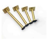 pieds de canapé en métal, 4 pieds réglables en acier inoxydable for table, bureau ou lit, robustes et de rechange for cuisine bar petit-déjeuner(Gold,28cm)