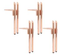 pieds de canapé en métal, Ensemble de 4 pieds table basse en métal, style moderne, supports rechange for chevet, canapé, armoire, bureau, comptoir, bar ou pouf(Rose Gold,13cm/5.12in)