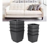 Pieds de canapé en Plastique PP Antidérapants, Noir Mat, Robustes et Faciles à Nettoyer pour Meubles, Ensemble de 8 Pièces Adaptés au canapé et à L'armoire