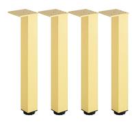 Pieds de Canapé , Lot de 4 Pieds Meuble Doré Pied de Cuisine Réglable Pied Banc Aluminum Alloy | Anodisé Patte Armoire Hauteur: 3-40cm Table De Nuit Réfrigérateur Casier Tiroirs Tabourets 25cm/9.8"