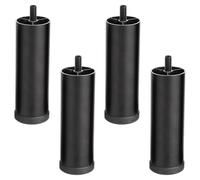 Pieds de Canapé , Lot de 4 Pieds Meuble Noir Pied de Cuisine Réglable Pied Banc Aluminum Alloy | Anodisé Patte Armoire Hauteur: 6-40cm Table De Nuit Réfrigérateur Casier Tiroirs Tabourets 25cm/9.8"