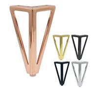 Pieds De Canapé Modernes Triangulaires En Métal, Set De 4, 6 Inch Pieds De Support De Rechange Pour Meubles, Pieds De Support Moyens Robustes Pour Projets De Bricolage(Rose gold)