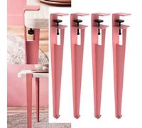 Pieds de canapé, Pieds Table Amovibles, 4 réglables en métal, Salle à Manger Forme F, épingle Cheveux Fer, Support, for Basse, Meuble et Console DIY(Pink,76cm(30in))