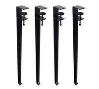 Pieds de canapé, Pieds Table Amovibles, 4 réglables en métal, Salle à Manger Forme F, épingle Cheveux Fer, Support, for Basse, Meuble et Console DIY(Black,71cm(28in))