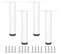 Pieds de Canapé Réglable, Lot de 4 Pieds Meuble Blanc Pied de Cuisine Rond Pied Banc Aluminum Alloy | Emaillée Cuite Patte Armoire Hauteur: 20-110cm Ameublement Tabourets Réfrigérateur 80cm/31.5"