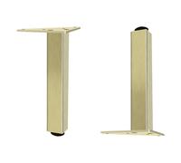 Pieds de Canapé Réglable, Lot de 4 Pieds Meuble Doré Pied de Cuisine Rond Pied Banc Aluminum Alloy | Anodisé Patte Armoire Hauteur: 6-60cm Commode Ameublement Tabourets Causeuse Bureau-20cm/7.9"