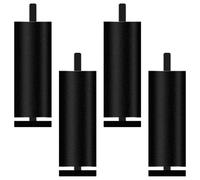 Pieds de Canapé Réglable, Lot de 4 Pieds Meuble Noir Pied de Cuisine Rond Pied Banc Aluminum Alloy | Anodisé Patte Armoire Hauteur: 6-30cm Commode Ameublement Tabourets Causeuse Bureau 18cm/7"