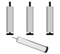 Pieds de Canapé Réglable, Lot de 4 Pieds pour Meuble Argent Pattes de Cabinet Rond Pattes pour D'armoire Aluminum Alloy | Anodisé Pied Armoire Hauteur: 6-40cm Commode Ameublement Tabourets 20cm/7.9"