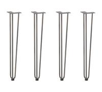 Pieds de fourche pour consoles 4 unités acier 72 cm acier | Niveleurs réglables, trous pré-percés, vis incluses, revêtement en poudre, design géométrique, montage