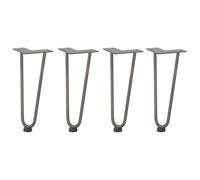 Pieds de fourche pour table basse, 4 pièces, acier massif, 30 | Montage rapide avec vis, stabilité sur sols irréguliers, esthétique géométrique moderne, finition résistante à l'usure