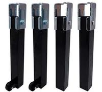 Pieds de lit Micel NE 96401 Avec des roues Acier 4 Unités (3 x 3 x 26 cm) G