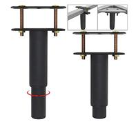 Pieds de Lit Réglables en Forme de T Métal 18-33cm Pied de Support de Lit Pieds de Support de Lattes Armoire Pieds Sommier à Lattes pour Couleur des Pieds de Meubles de Bricolage: Noir(2 Pièces)