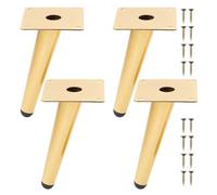 Pieds de Meuble 4Pcs Pieds de Table Oblique Cône Pieds de Canapé Pieds d'armoire en Métal pour Armoire Chaise Table (15cm Hauteur,Doré)