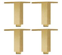 Pieds de Meuble de Salle de Bain, 4 Pièces Pieds de Support pour Meuble Or Pied de Table réglable Aluminum Alloy | électroplacage Pieds Hauteur: 6-30cm Casier Tabourets Réfrigérateur 12cm/4.7"