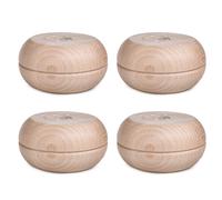 Pieds de meuble en bois Pied d'armoire sphérique en forme de cercle Lot de 4 en bois massif H : 5cm