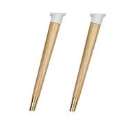 Pieds de Meuble en Bois X2, Pieds de Bricolage, chaises, Table à Manger, Pieds de Soutien-Pieds de Remplacement, Pieds de Barre, Pieds en cuivre Pur (Couleur Bois 73 cm)