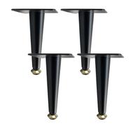 Pieds de Meuble en Fer Noir, Lot de 4 Pattes Meuble Reglable Pied Table Coniques Pied Cuisine Fer | Peint Pieds d'Armoire Hauteur: 10.5-72.5cm Jambes Canapé Jambes Table Pattes de Chaise 17.5cm/7"