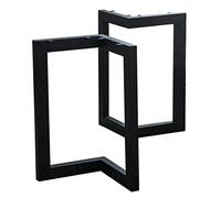 Pieds de Meuble, Lot de 2 pieds de table en métal de 72 cm, style industriel rustique, en forme de triangle, robustes, pour table à manger, charge maximale de 408 kg, noirs, pour banc, table basse, ba