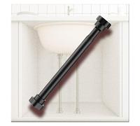 Pieds de meuble pour évier, Supports de lavabo sous plan noirs, kit de réparation for pieds de meuble, poteaux de support en acier inoxydable for pieds de table d'évier de cuisine(Height 40 55cm(15.7"