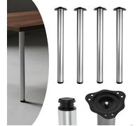 Pieds De Meuble, Réglables En Hauteur - Pour La Stabilisation De Tables, 71cm, rond, aluminium, ADGO