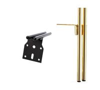 Pieds de Meubles 2 pièces 15 cm Double Tube Moderne Pieds de Meubles en métal Banc Chevet Table Accessoires d'armoire for(2pcs 15cm Golden)