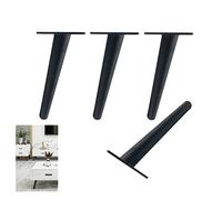 Pieds de Meubles à cône Droit/cône Oblique, Pied de Chaise amélioré, Pieds de canapé en Fer métallique, Pieds de Rechange pour Meubles Modernes, Lot de 4, Charge : 400 kg (25 cm/9,